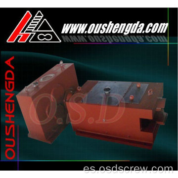 Caja de engranajes extrusora de doble husillo cónico horizontal